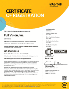 13485 2016 MDSAP cert 2024 - ISO 13485/MDSAP Certificate - Trackmaster Treadmills